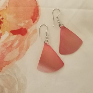 Coral Mother of Pearl Earrings